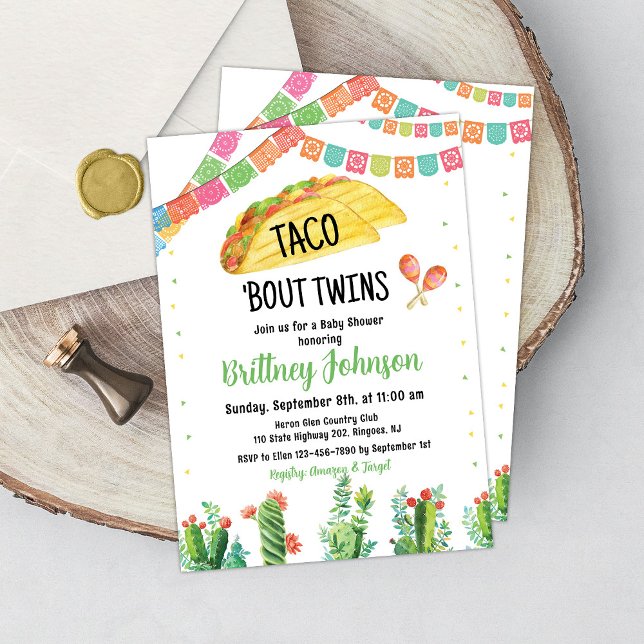 Taco Fiesta Twin Baby Shower Einladung Mexikanisch (Von Creator hochgeladen)