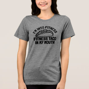 Taco Fitness Lustiger Fitnessstudio Tri-Blend Shirt