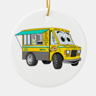 Taco Food Truck Cartoon Keramik Ornament