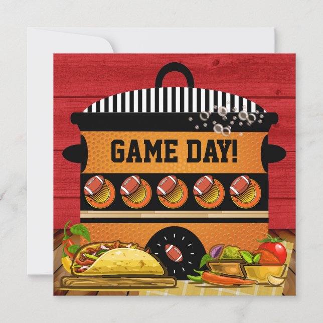 TACO FOOTBALL JOUR DE JEUX Invitation (Devant)
