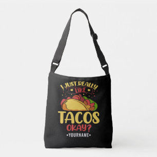 Taco Funny Sprichwort ich einfach wirklich wie Tac Tragetaschen Mit Langen Trägern
