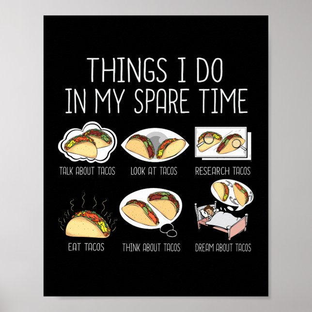 Taco GiftT aco Lovers Mexican Food Cinco De Mayo Poster (Vorne)