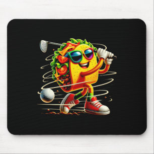 Taco-Golfspieler Cinco De Mayo Mexikanischer Golfe Mousepad
