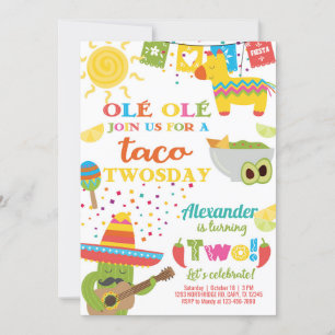 Taco Invitation à l'anniversaire du Jour du Jour d