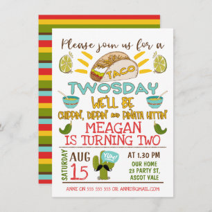Taco Invitation du 2e anniversaire