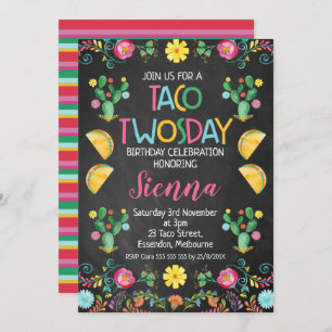 Taco Invitation du 2e anniversaire du Mexique