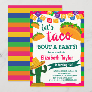 Taco-Kampf ein Party-Fiesta-heiliges Kaktus Cinco Einladung