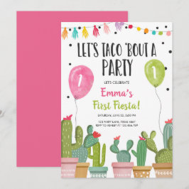 Taco-Kampf ein Party-Mädchen-Rosa-ersten Einladung