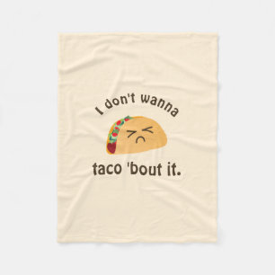 Taco-'Kampf es lustiger Wort-Spiel-niedlicher Fleecedecke