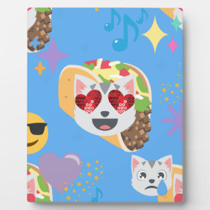 Taco-Katze-Emoji Fotoplatte
