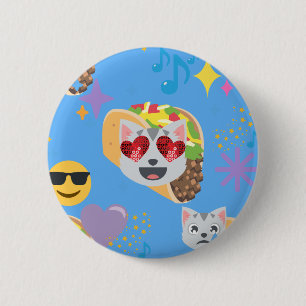 Taco-Katze-Emoticon Button