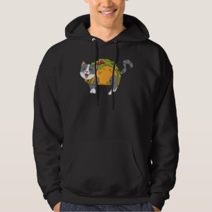 Taco Katze mexikanische Lebensmittel Männer Frauen Hoodie