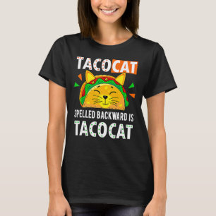 Taco Katze rückwärts geschrieben ist Tacocat Cinco T-Shirt