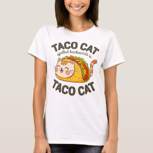 Taco Katze rückwärts geschrieben Taco Katze Niedli T-Shirt