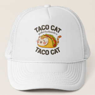 Taco Katze rückwärts geschrieben Taco Katze Niedli Truckerkappe
