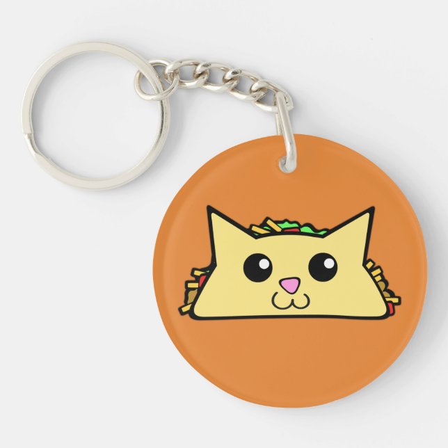 Taco-Katze Schlüsselanhänger (Vorderseite)
