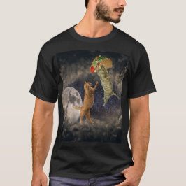 Taco Katzen mit dem Mond und Universum Männer T -  T-Shirt