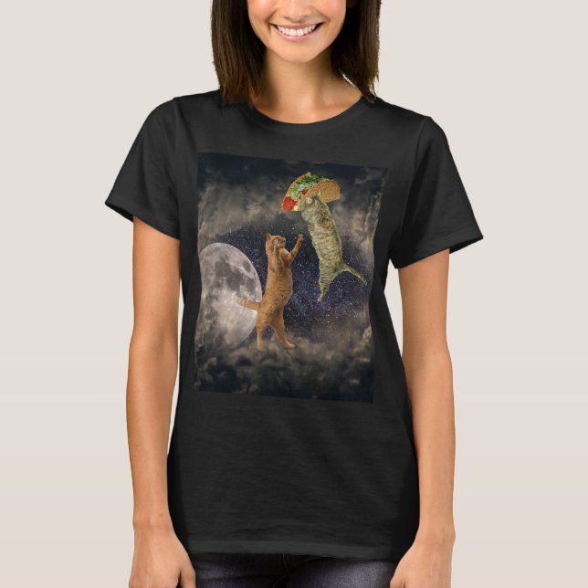 Taco Katzen mit dem T - Shirt von Mond und Univers (Vorderseite)