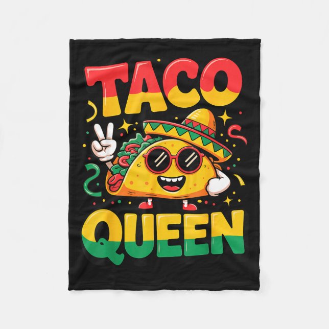 Taco Königin  Fleecedecke (Vorderseite)