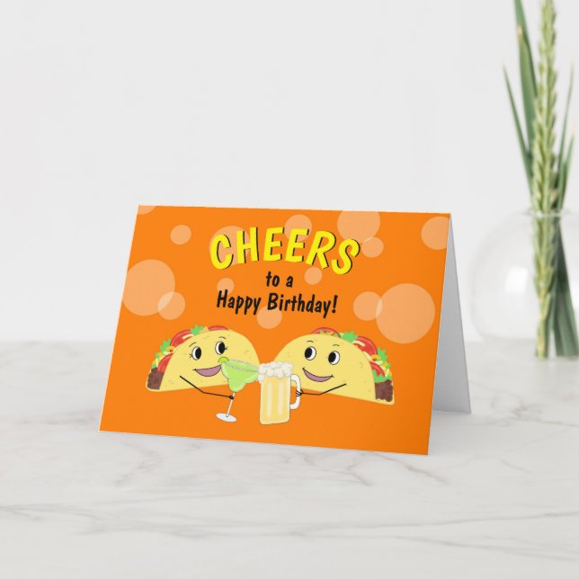 Taco Lover Friend Geburtstagskarte Karte (Vorderseite)