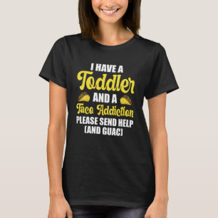 Taco Lover Mama Kleinkind und Taco Addiction Pullo T-Shirt