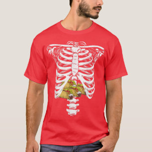 Taco Lover Skeleton Rib Cage Mexican Skeleton Ate T-Shirt