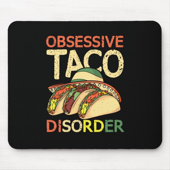 Taco Lover Women Men Mexicanisches Lebensmittelges Mousepad (Vorne)