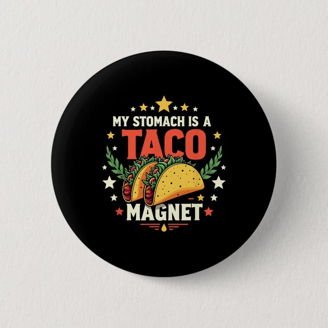 Taco Magnet Cinco De Mayo Button (Vorderseite)