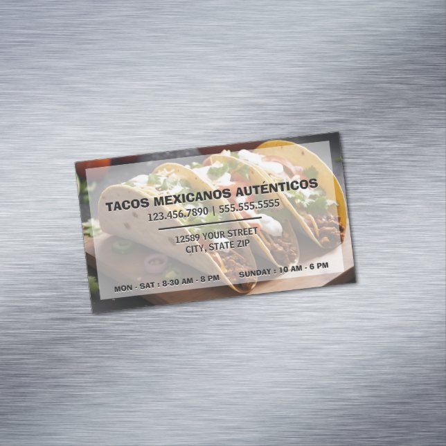 Taco Magnetische Visitenkarte (Beispiel)