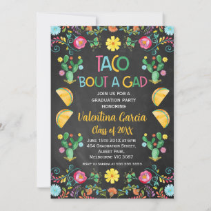 Taco Mexicaine Grad ou Graduation Party Invitation