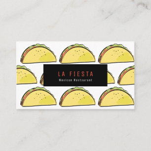 Taco Motif Carte de visite blanc simple et moderne