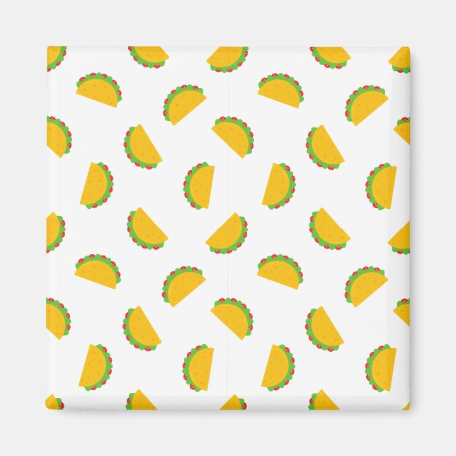 Taco Muster Print Magnet (Vorne)