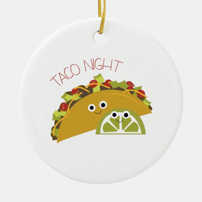 Taco-Nacht Keramikornament (Vorne)