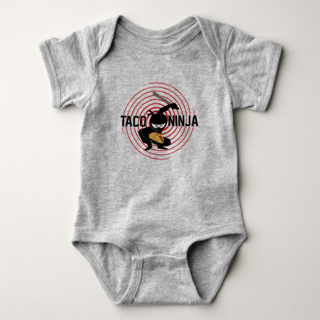 Taco Ninja Design - Baby Jersey Bodysuit Strampler (Vorderseite)