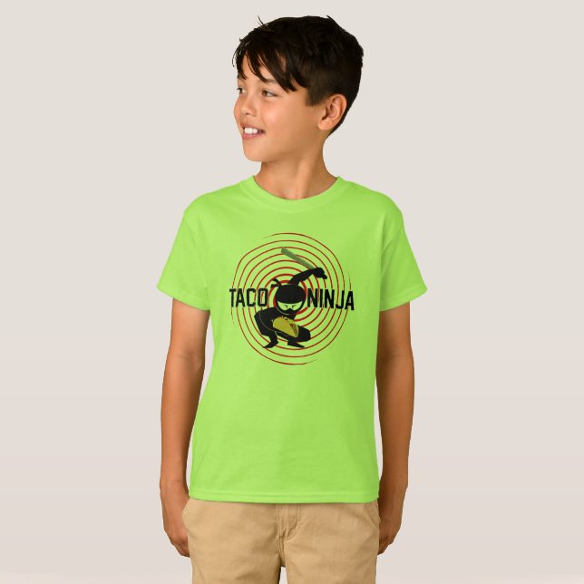 Taco Ninja Design - Kids' Basic T - Shirt (Vorne ganz)