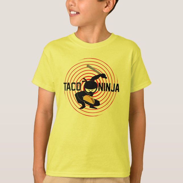 Taco Ninja Design - Kids' Basic T - Shirt (Vorderseite)