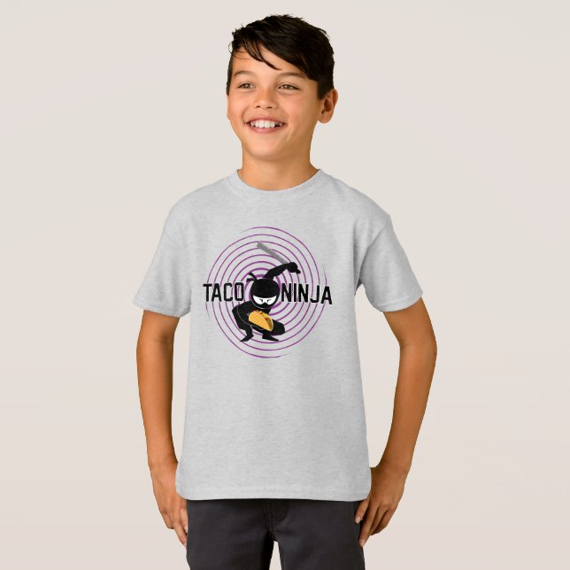 Taco Ninja Design - Kids' Basic T - Shirt (Vorne ganz)