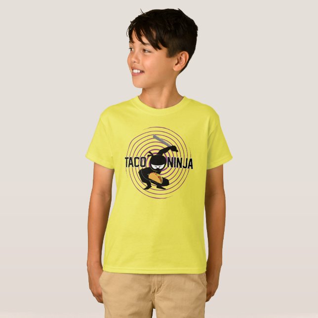 Taco Ninja Design - Kids' Basic T - Shirt (Vorne ganz)