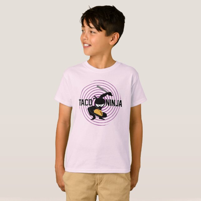 Taco Ninja Design - Kids' Basic T - Shirt (Vorne ganz)