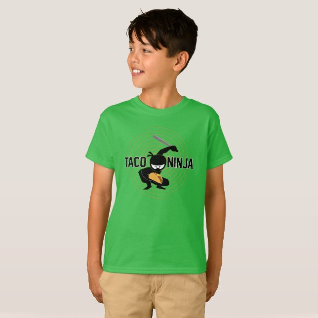 Taco Ninja Design - Kids' Basic T - Shirt (Vorne ganz)