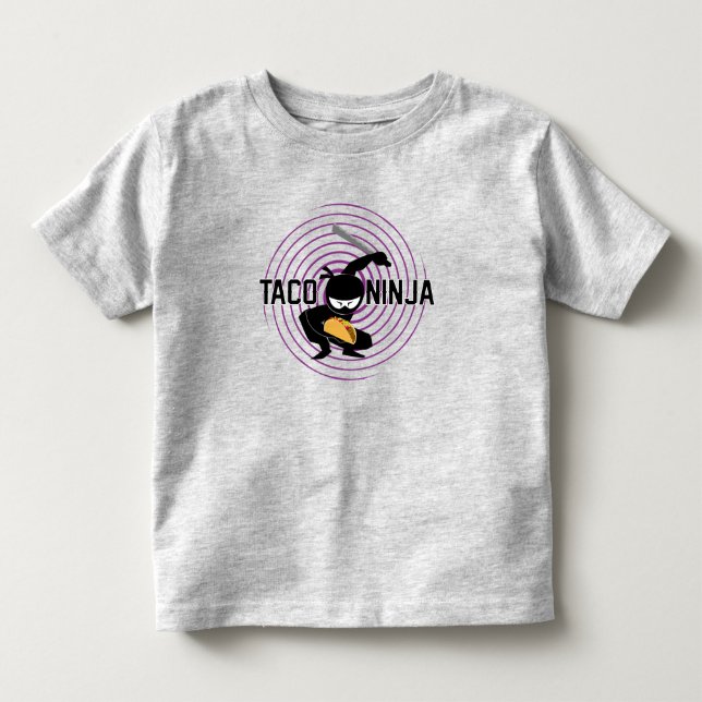 Taco Ninja Design - Kleinkind Fine Jersey T - Shir Kleinkind T-shirt (Vorderseite)
