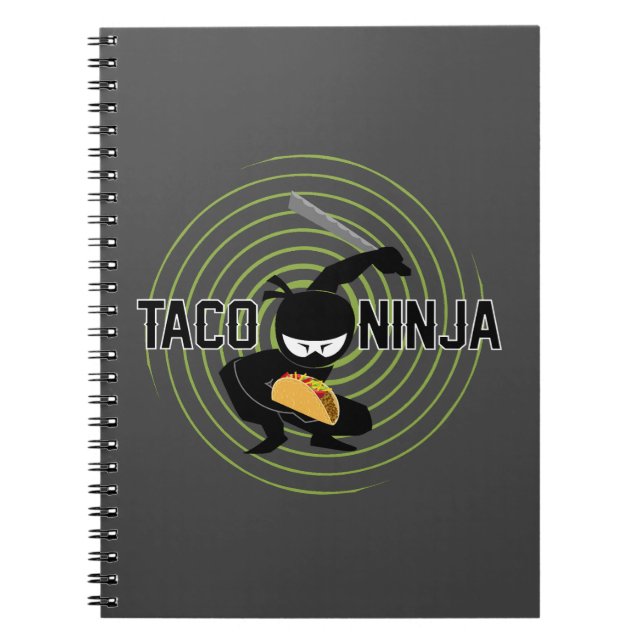 Taco Ninja Design - Spiral Foto Notebook Notizblock (Vorderseite)