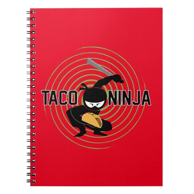 Taco Ninja Design - Spiral Foto Notebook Notizblock (Vorderseite)