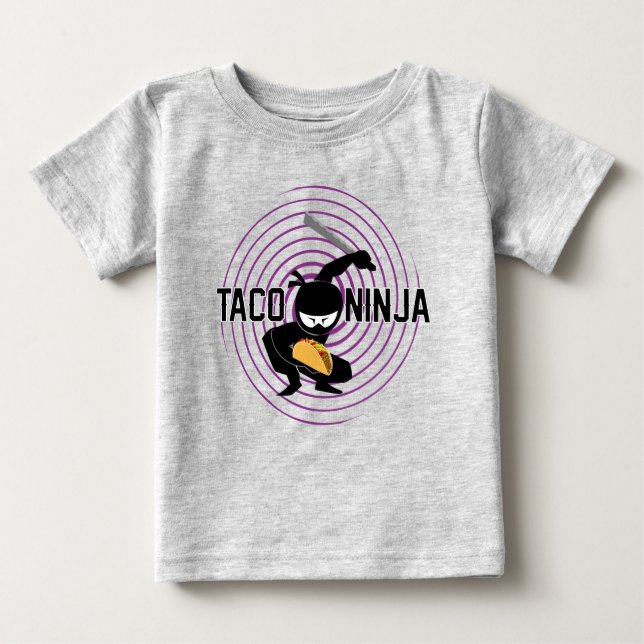Taco Ninja Design - T-shirt Baby Fine Jersey (Devant)
