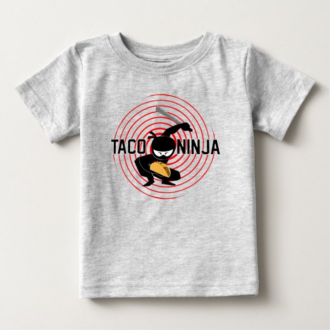 Taco Ninja Design - T-shirt Baby Fine Jersey (Devant)