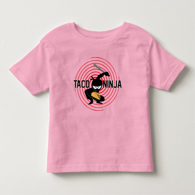 Taco Ninja Design - T-shirt Jersey fin Toddler (Devant)