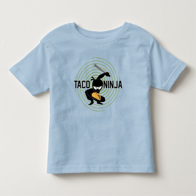 Taco Ninja Design - T-shirt Jersey fin Toddler (Devant)