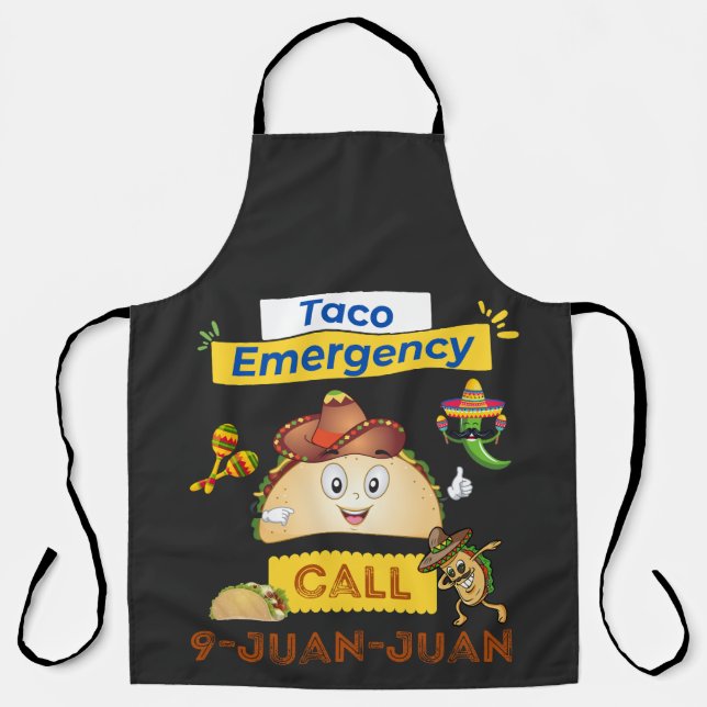 Taco Notruf 9 Juan Juan Cinco De Mayo 2024 Schürze (Vorderseite)