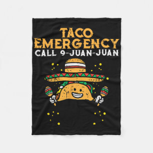 Taco Notruf 9 Juan Juan Funny Cinco De May Fleecedecke