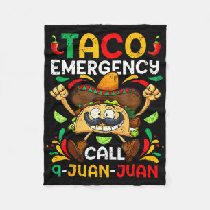 Taco Notruf 9 Juan Juan Juan Shirt Cinco De May Fleecedecke